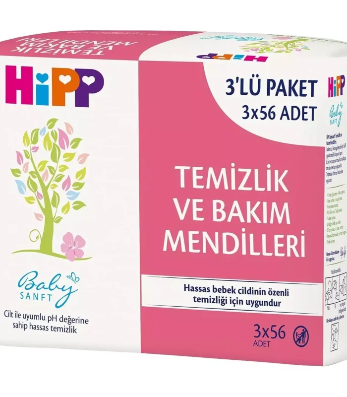 Hipp Temizlik Ve Bakım Mendili 3lü 168 Yaprak