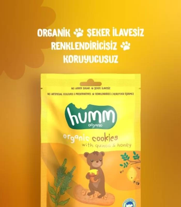 Humm Organik Ballı ve Kinoalı Kurabiye 55 Gr