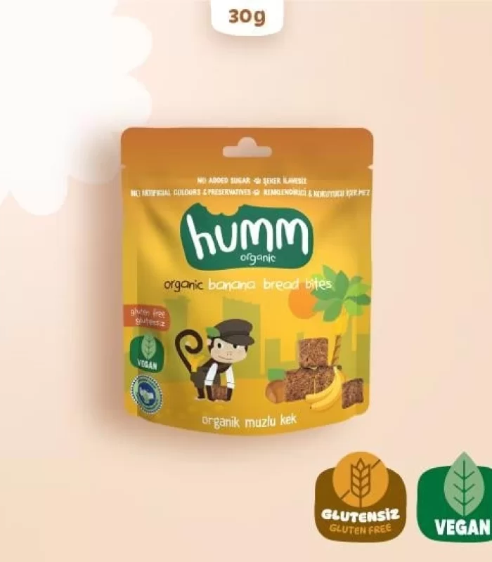 Humm Organik Glutensiz Vegan Muzlu Kek 30 Gr