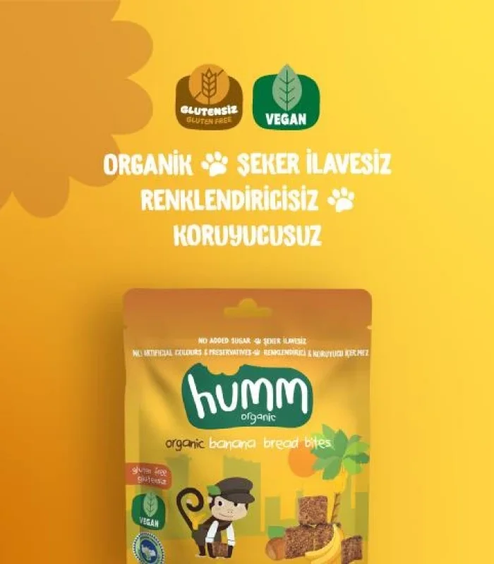 Humm Organik Glutensiz Vegan Muzlu Kek 30 Gr