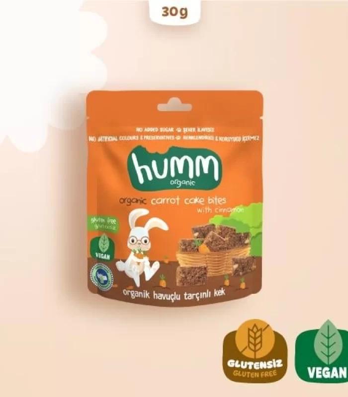 Humm Organik Havuçlu Tarçınlı Vegan Kek 30 Gr
