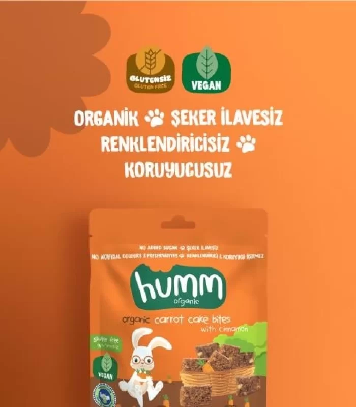 Humm Organik Havuçlu Tarçınlı Vegan Kek 30 Gr
