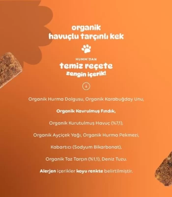 Humm Organik Havuçlu Tarçınlı Vegan Kek 30 Gr