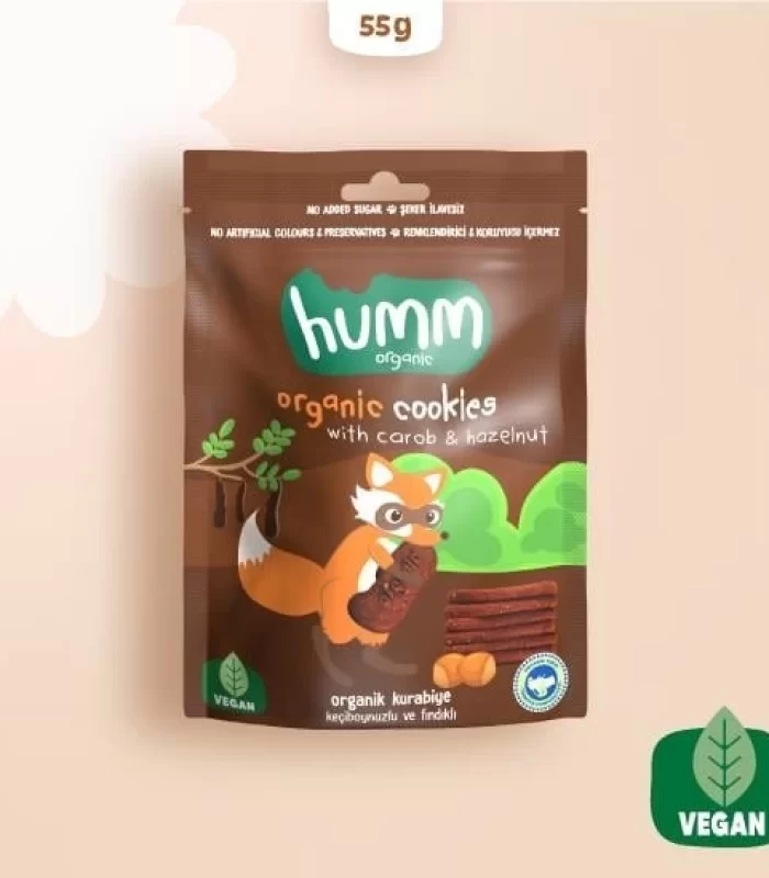 Humm Organik Keçiboynuzlu Ve Fındıklı Vegan Kurabiye 55 Gr