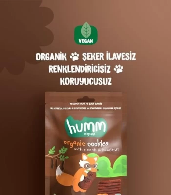 Humm Organik Keçiboynuzlu Ve Fındıklı Vegan Kurabiye 55 Gr