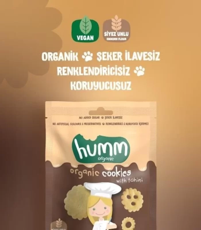 Humm Organik Tahinli ve Pekmezli Vegan Kurabiye 55 Gr