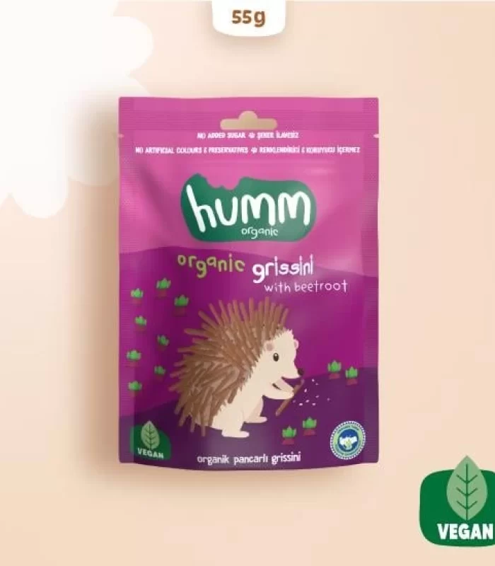 Humm Organik Vegan Pancarlı Grissini 55 Gr
