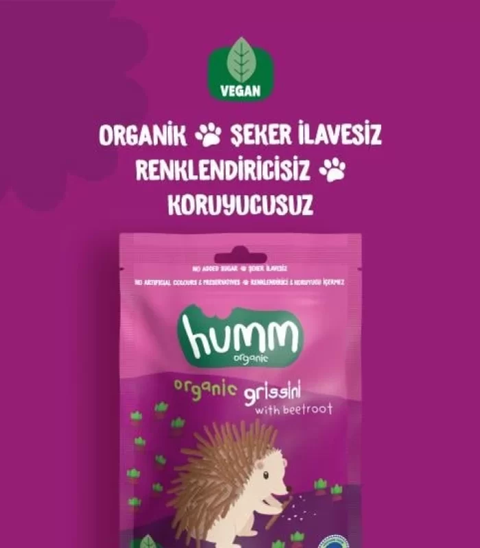 Humm Organik Vegan Pancarlı Grissini 55 Gr