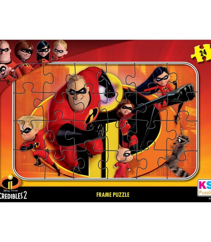 INC 704 Incredibles 2 Frame Puzzle 24 Parça