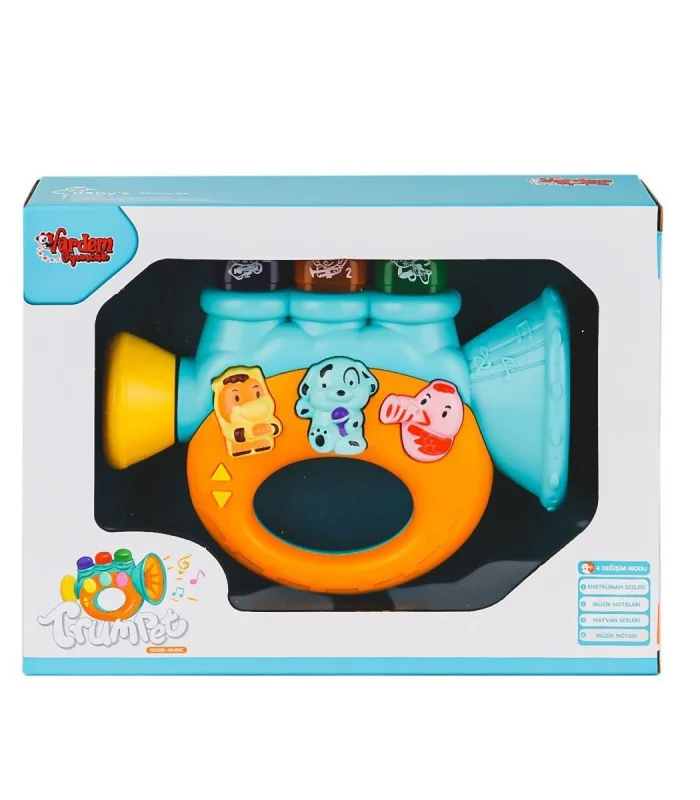 JLG-855-37A Işıklı ve Müzikli Trompet Bebek Pianosu -Vardem Oyuncak