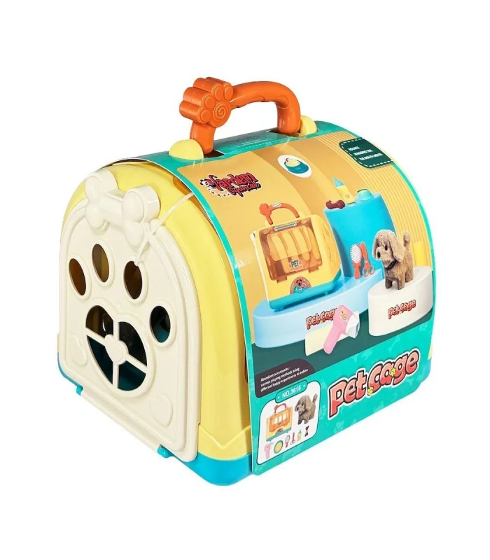 JND-3615 Taşıma Çantalı Hareketli Pilli Köpek Set (Pet Shop) -Vardem Oyuncak