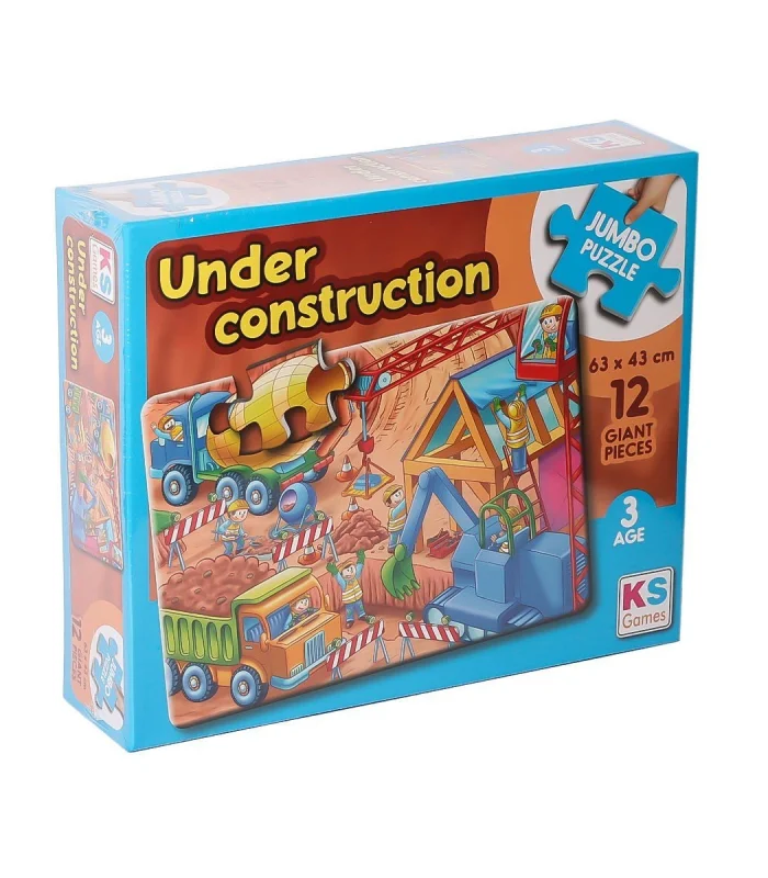 JP 314004 Under Construction Jumbo Puzzle 12 Parça