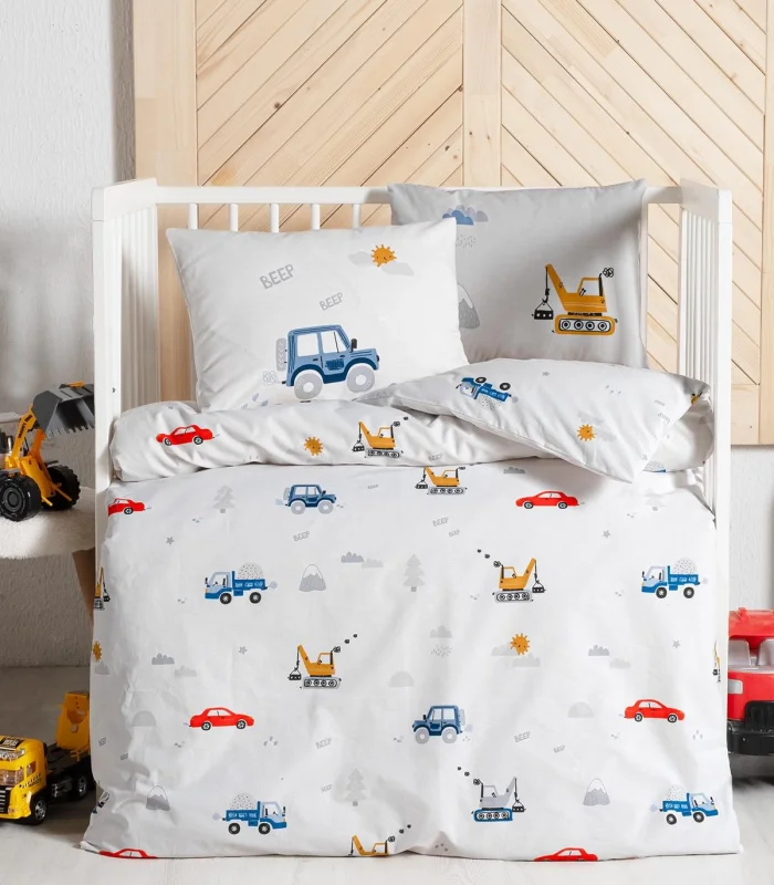 Kanz Ranforce Bebek Nevresim Takımı Knz-001 Digger Cars