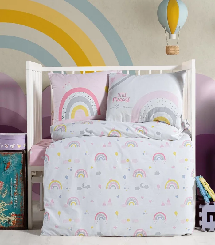 Kanz Ranforce Bebek Nevresim Takımı Knz-001 Rainbow