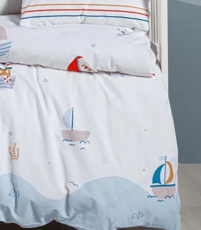 Kanz Ranforce Bebek Nevresim Takımı Knz-001 Sailboats