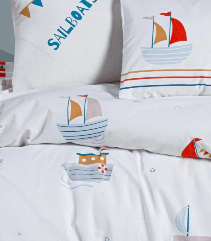 Kanz Ranforce Bebek Nevresim Takımı Knz-001 Sailboats