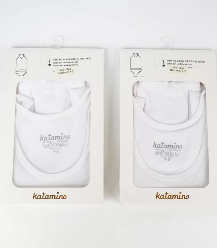 Katamino Fierza Geniş Askılı Atlet Slip Takım K128515 Beyaz