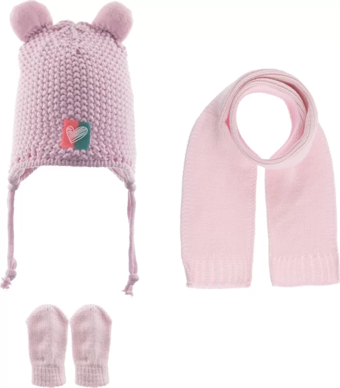 Kitti Atkı Bere Eldiven Takım 0-18 Ay 2315002 Pembe