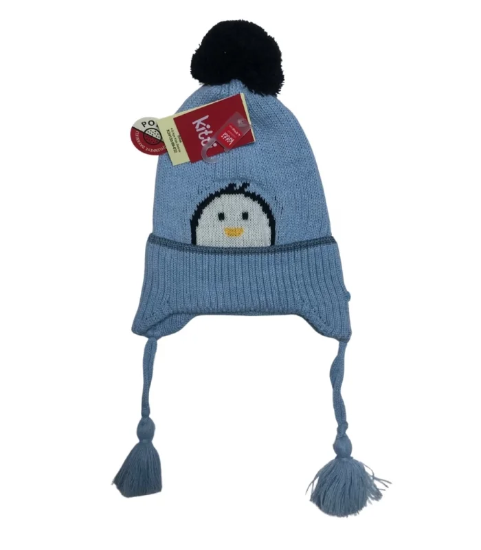 Kitti Çocuk Erkek Kulaklı Bere (4-8 Yaş) K24130-08 Mavi