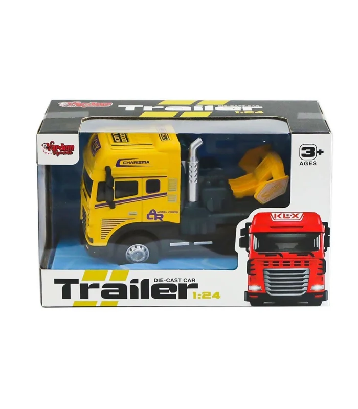 KLX600-344 Sürtmeli Işıklı Müzikli Çekici Tır Kafası 1:24 -Vardem Oyuncak