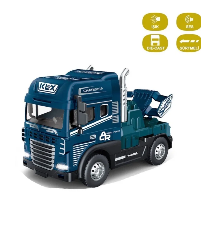 KLX600-344 Sürtmeli Işıklı Müzikli Çekici Tır Kafası 1:24 -Vardem Oyuncak