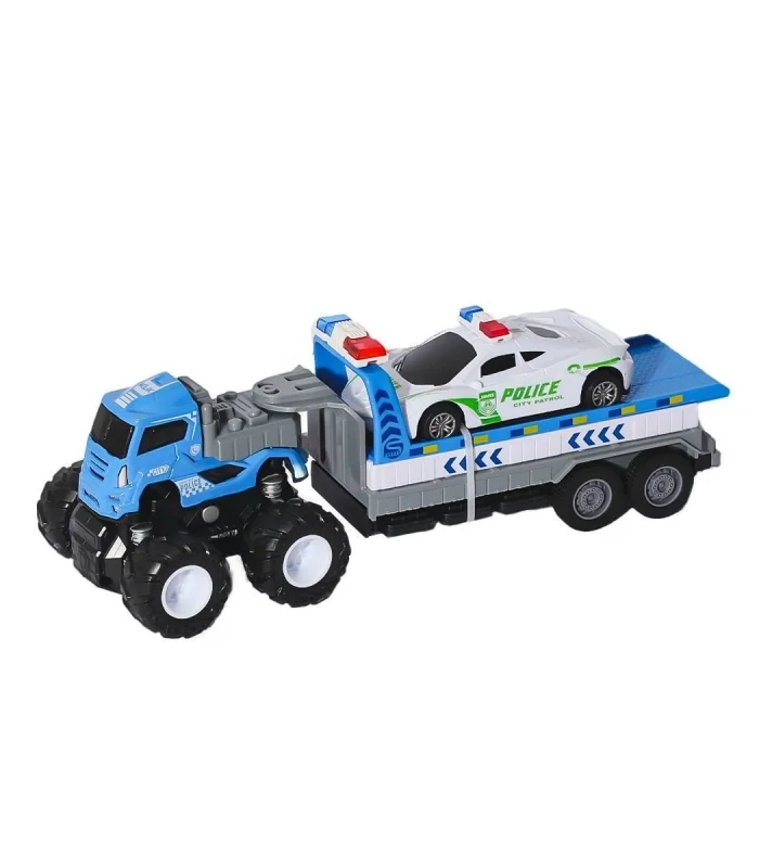 KLX600-361 Sürtmeli Die Cast 4x4 Polis Arabası Taşıyıcılı -Vardem