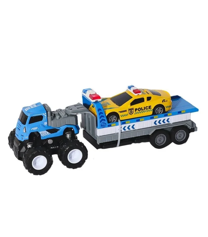 KLX600-361 Sürtmeli Die Cast 4x4 Polis Arabası Taşıyıcılı -Vardem