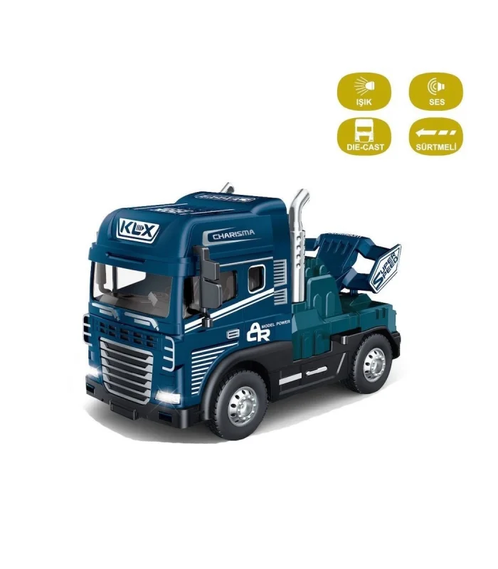 KLX800-247 Sürtmeli Işıklı Müzikli 1:24 Çekici (Tır Kafası)