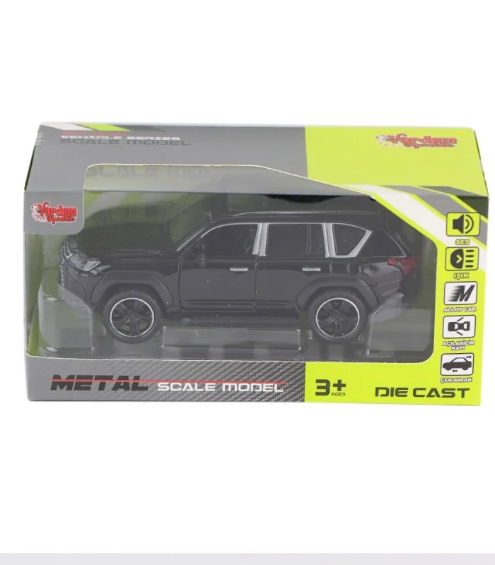 KM-3261B-Vardem Kutulu Çek Bırak 1:32 Işıklı Ve Sesli Metal Jeep