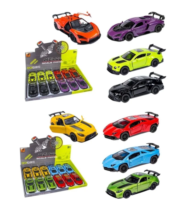 KM36201C-1-2-3-4 Vardem Çek Bırak Metal Araba  1:36