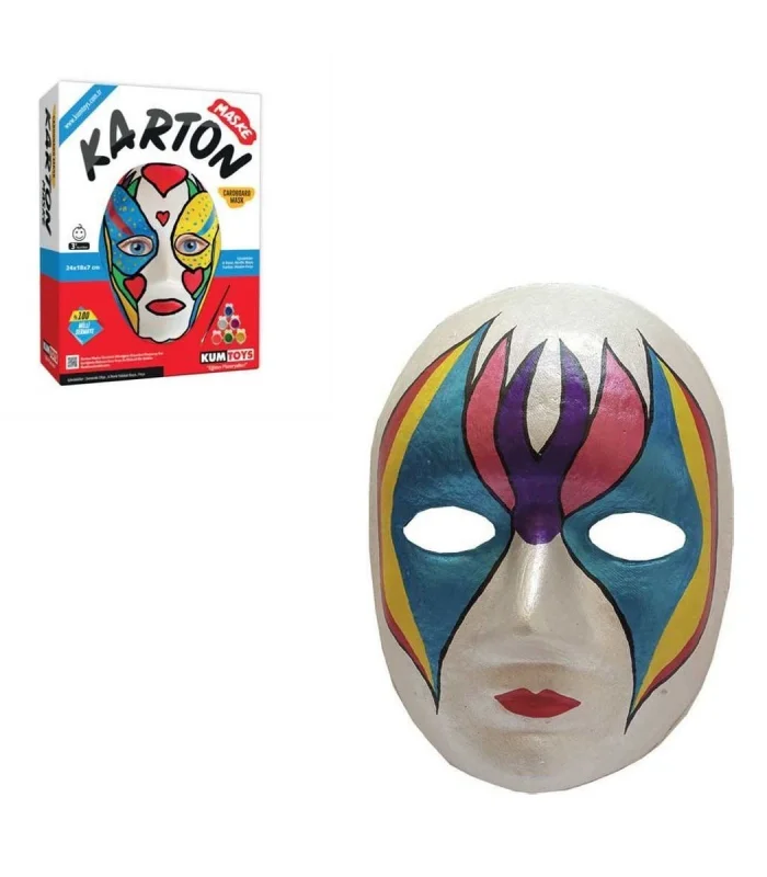 KM5308 Karton Maske Boyama Seti -Kumtoys