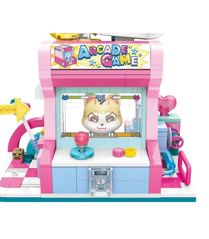 KP28019 Keeppley Orange Cat Game Room Blok Seti -Vagon life