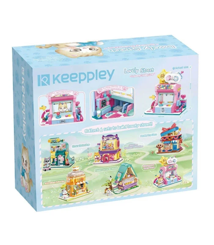 KP28019 Keeppley Orange Cat Game Room Blok Seti -Vagon life