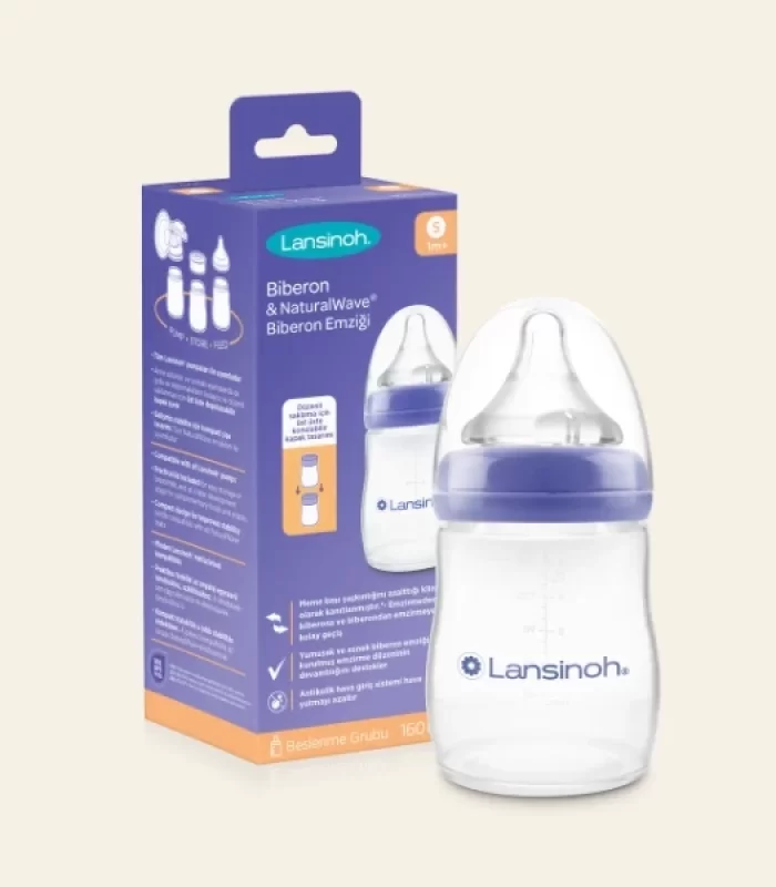 Lansinoh Biberon Natural Wawe Biberon Emziği 160ml