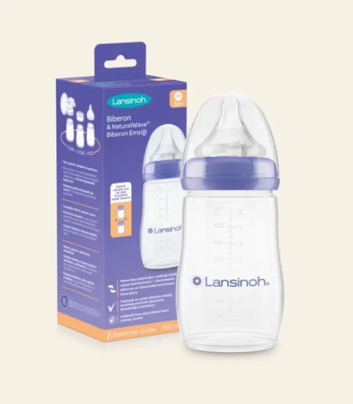 Lansinoh Biberon Natural Wawe Biberon Emziği 240ml
