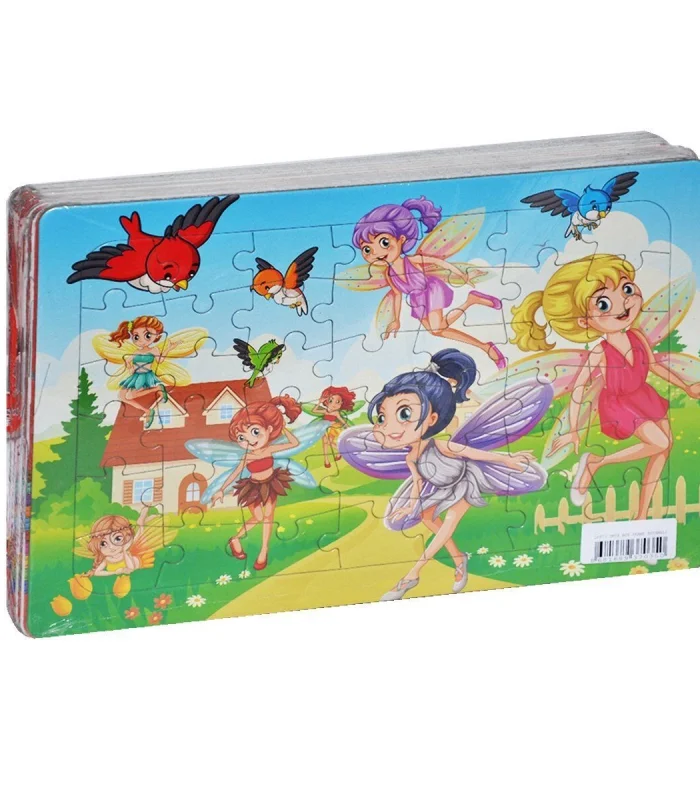 LC073 Laço, Orta Boy Frame Boyamalı Puzzle 9 Model