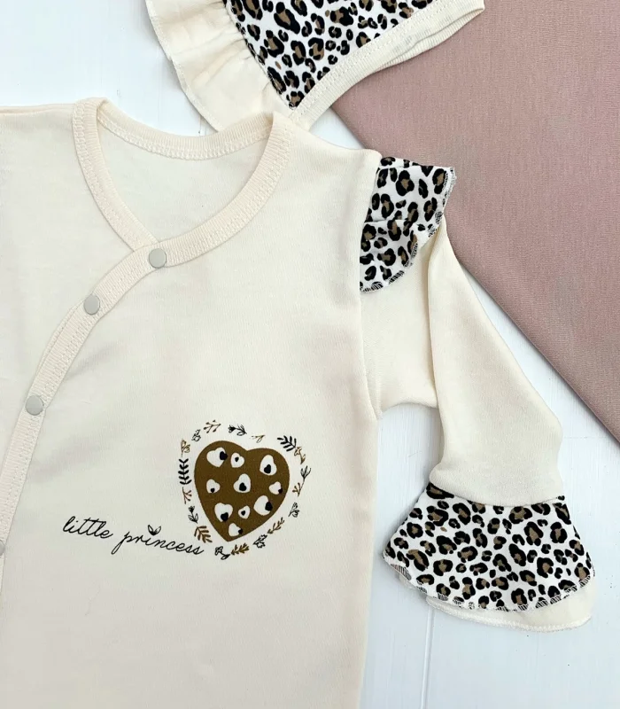 Leopar Desenli 8li Set Yeni Doğan