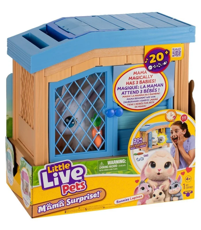 LP303000 Little Live Pets Anne Tavşan ve Yavruları Oyun Seti - 26593
