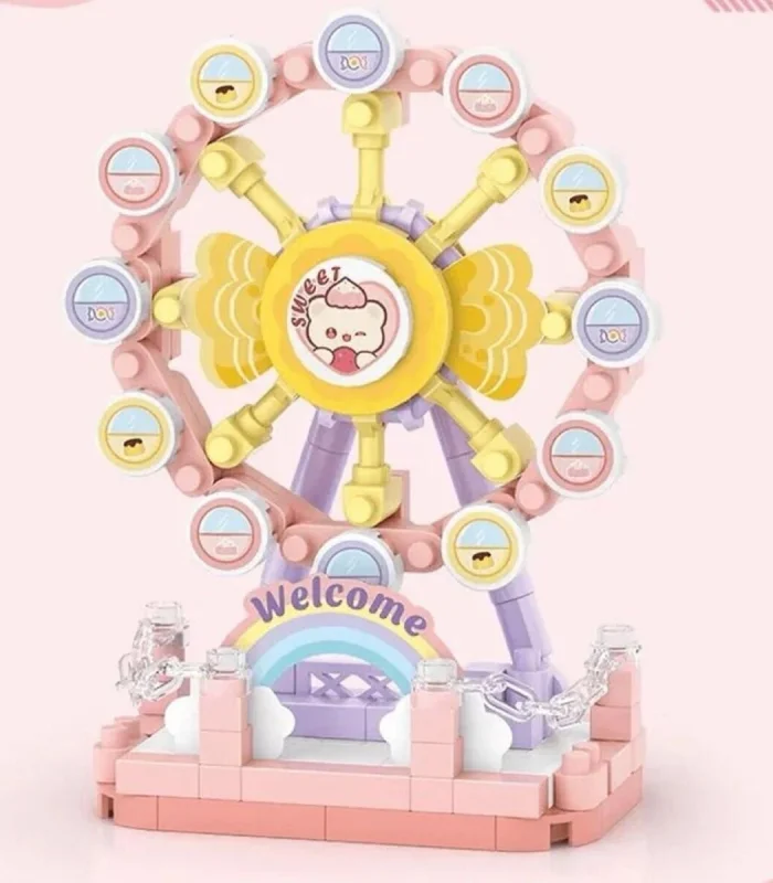 LZ-8631 DÖNME DOLAP 140 PARÇA BLOCK OYUNCAK MİNİ POŞET