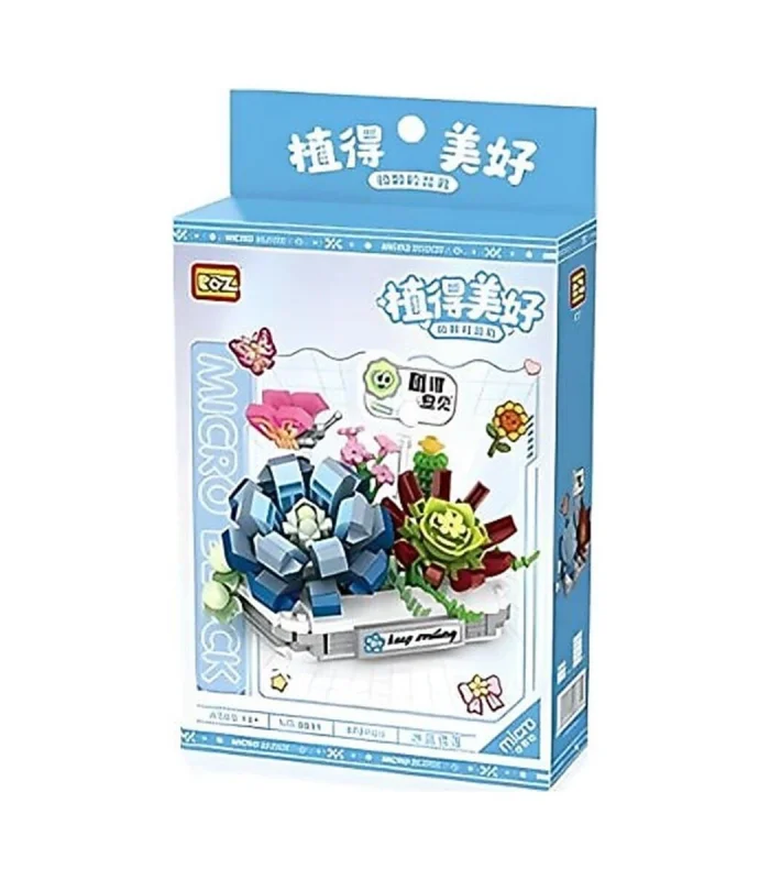 LZ-8831 SAKSILI BUZ MAVİSİ KAR LOTUSU ÇİÇEĞİ 370 PARÇA BLOCK