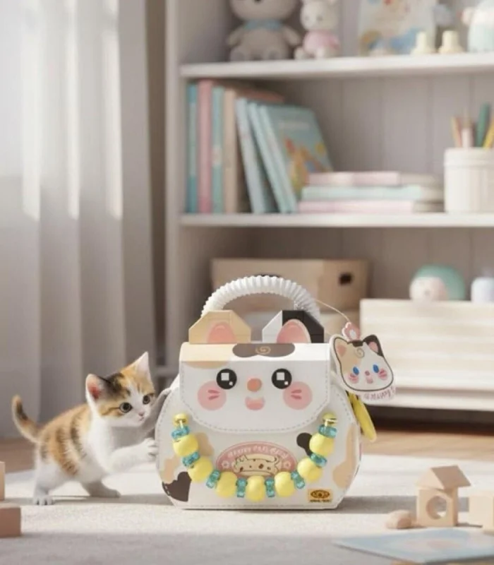 LZ-8843 LOZ KEDİ FİGÜRLÜ MEYVE ÇANTASI 360 PARÇA BLOCK OYUNCAK