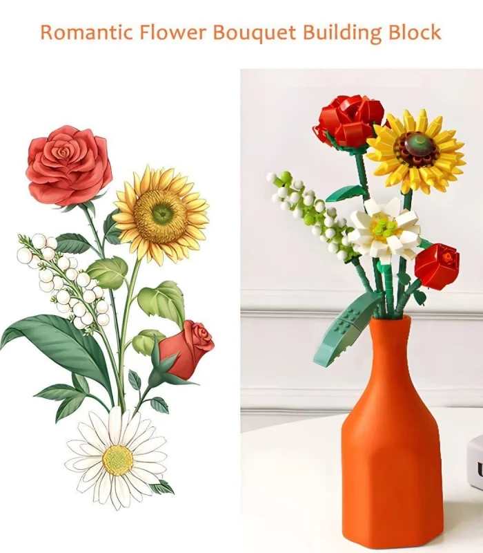 LZ1659 LOZ Eternal Flowers Serisi - Her Zaman Güneşe Doğru 568 Parça Yapım Seti