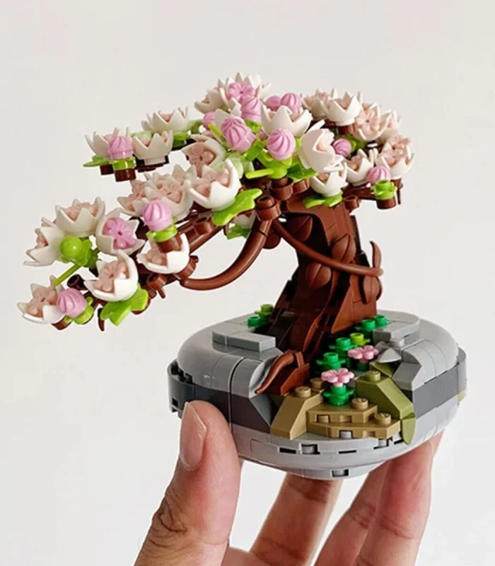 LZ1661 LOZ Eternal Flowers Serisi - Pembe Sakura Kiraz Ağacı 426 Parça Yapım Seti