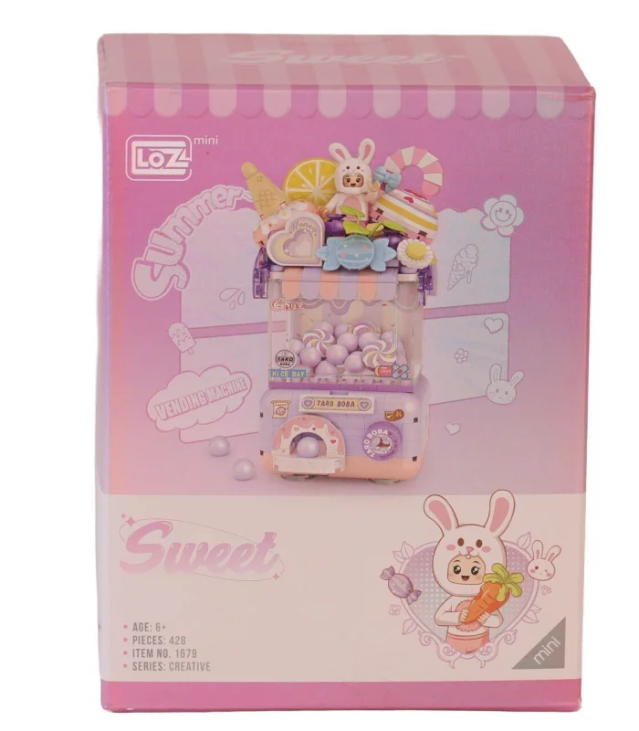 LZ1679 LOZ  Sevimli Gashapon Makineleri MOR  BLOCK OYUNCAK 428 PRÇ