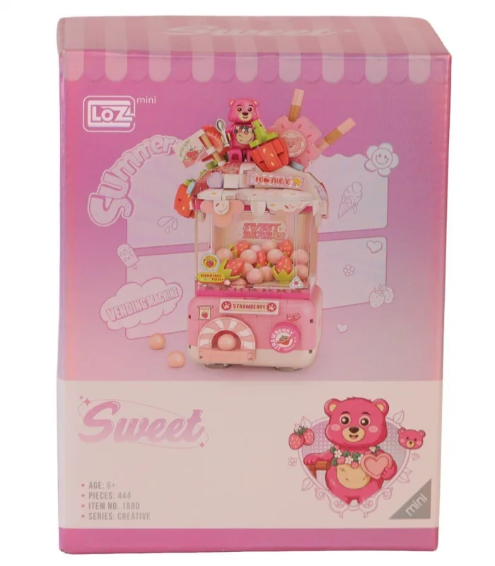 LZ1680 LOZ Sevimli Gashapon Makineleri PEMBE  BLOCK OYUNCAK 428 PARÇA
