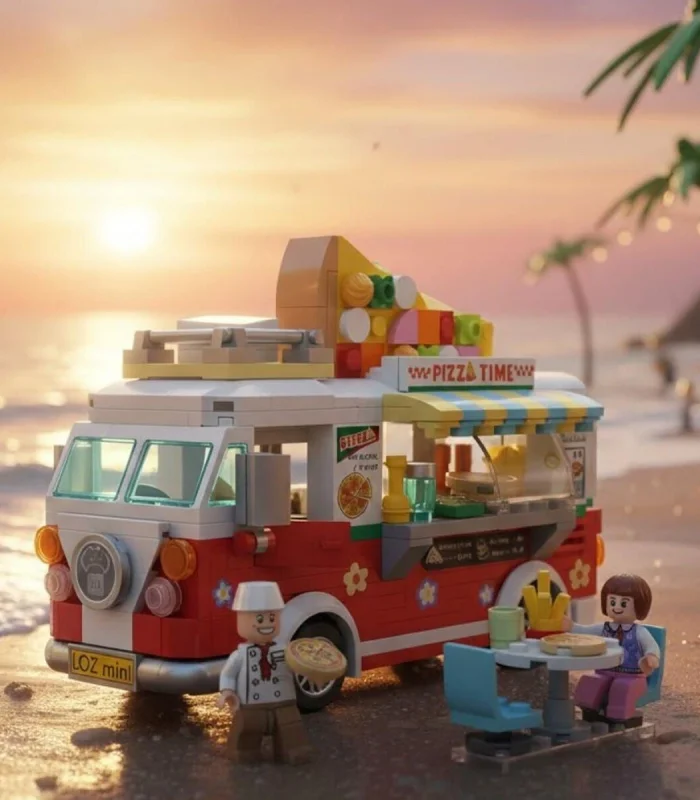 LZ1739 LOZ  PİZZA ARABASI BLOCK OYUNCAK 493 PARÇA