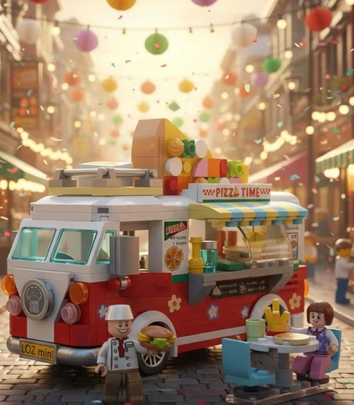 LZ1739 LOZ  PİZZA ARABASI BLOCK OYUNCAK 493 PARÇA