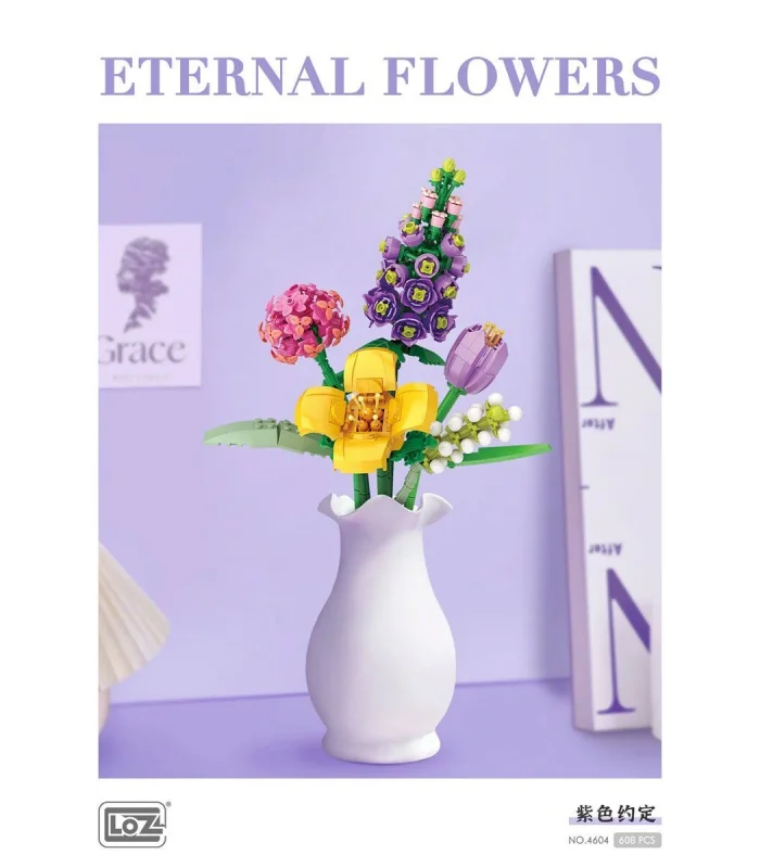 LZ4604 LOZ Çiçek Blok Seti 608 Parça -Vagon life