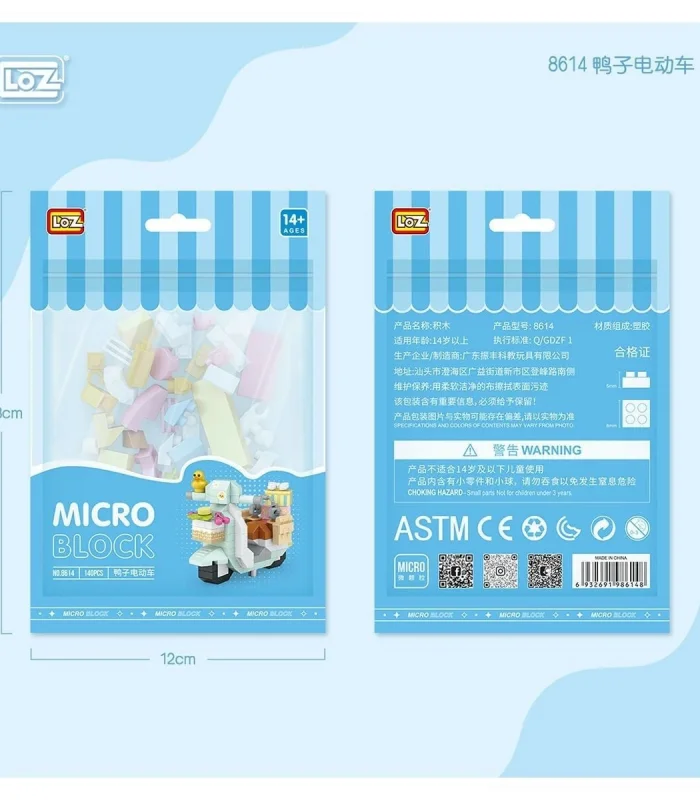 LZ8614 LOZ Sevimli Motor Blok Seti Mini Poşet