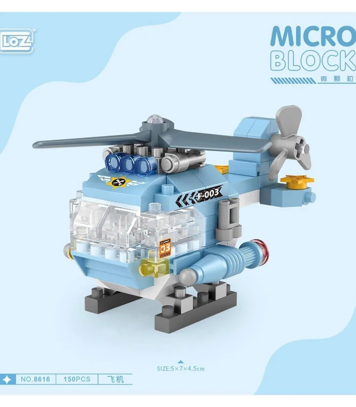 LZ8616 LOZ Helikopter Blok Seti Mini Poşet -Vagon life